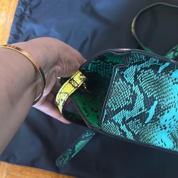 Aldo Vibrant Multicolor Crossbody Bag with Snakeskin Texture - Picture 4 of 6
